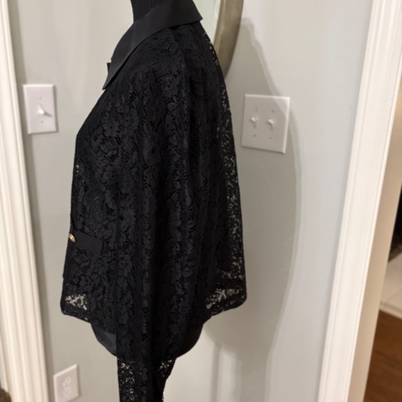 J.Crew Black Lace Lady Jacket Size L  NWOT - Picture 2 of 4
